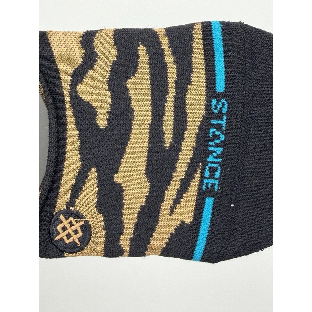 Stance Animalistic No Show Socks Brown Black Tiger Print Womens Medium NWT